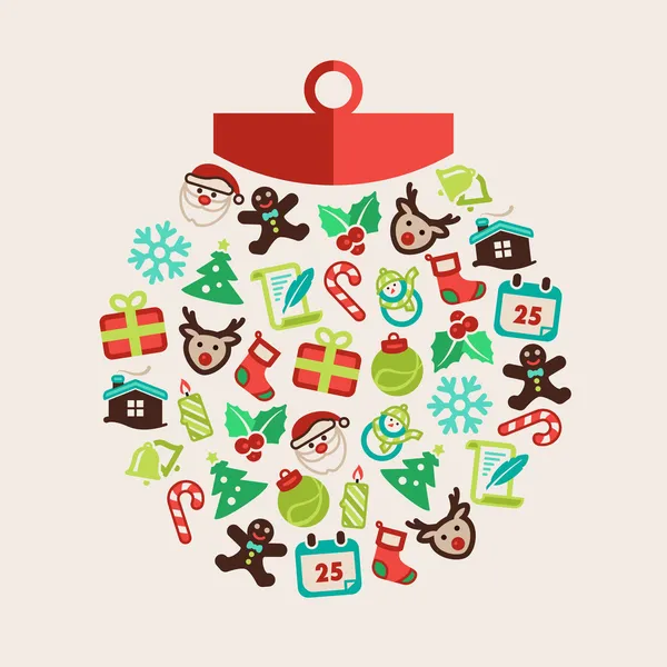 Bola de Navidad — Vector de stock