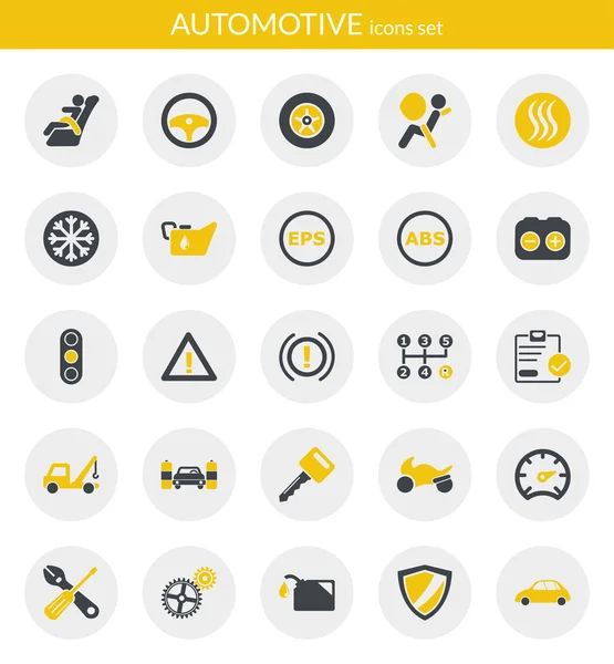 Icons about automotive — Stock Vector