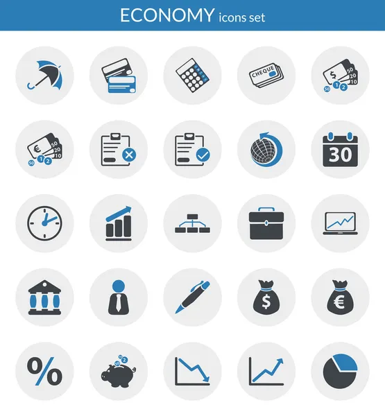 Icone sull'economia — Vettoriale Stock