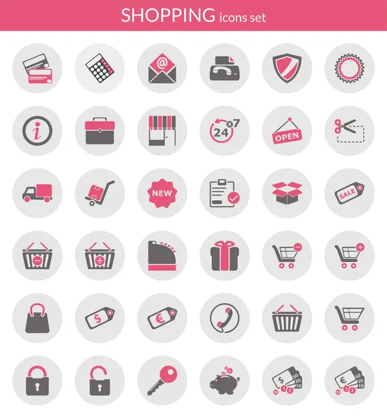 Icons about shopping — Stock Vector