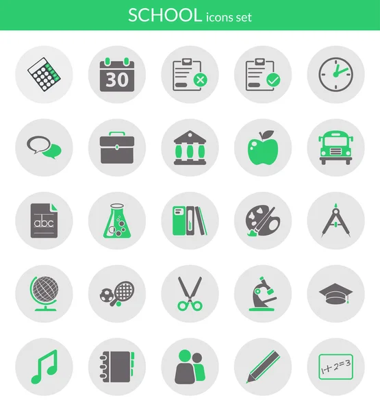 Icons about school — Stock Vector