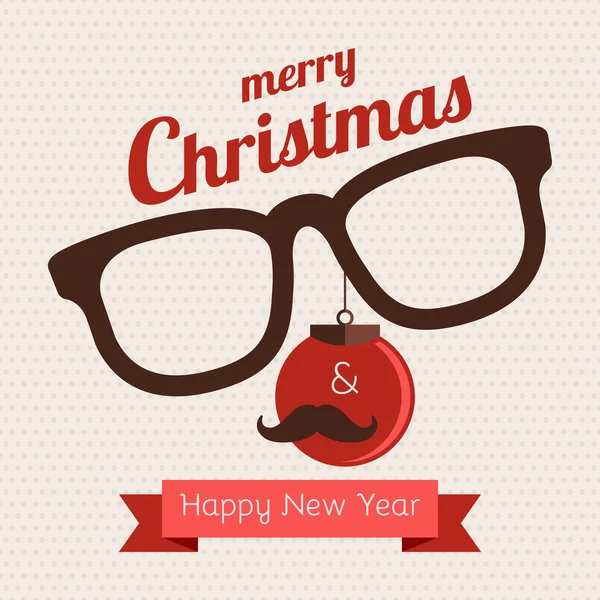 Hipster de Navidad — Vector de stock