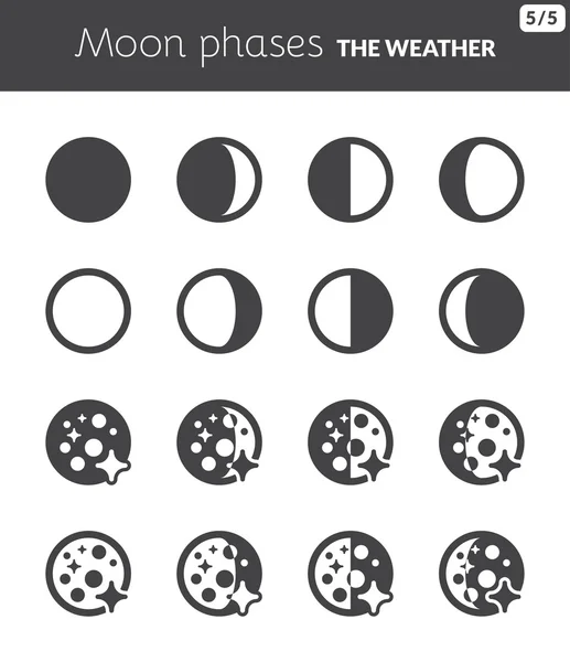Mondphasen — Stockvektor