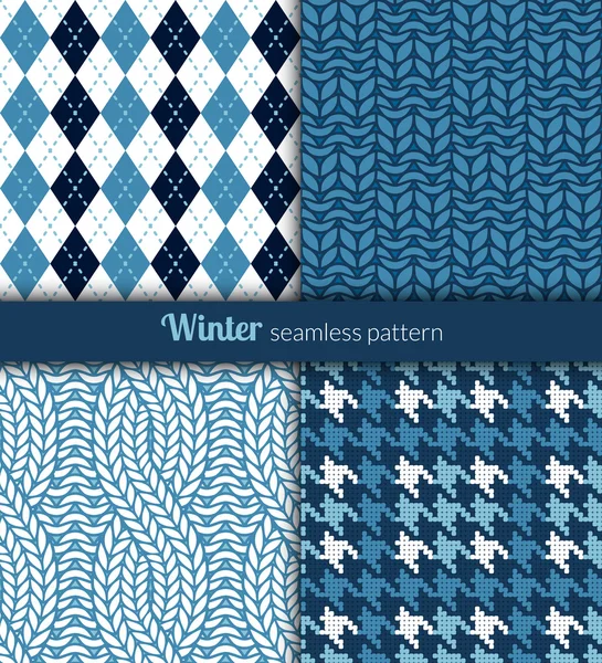 Winter patterns — Stock Vector