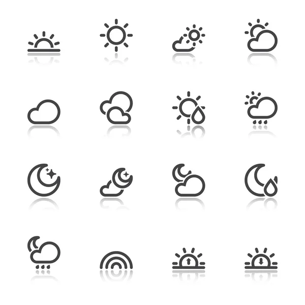 Symboles météo agréable — Image vectorielle