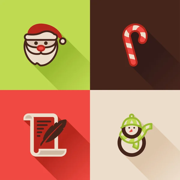 Christmas flat icons Set I — Stock Vector