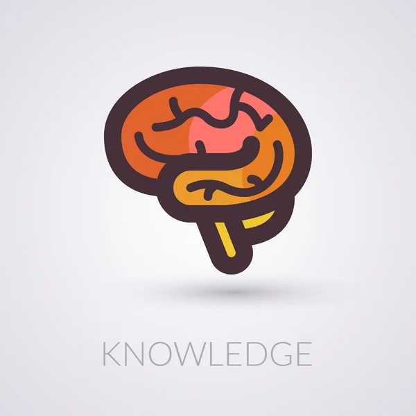 Cerebro y conocimiento — Archivo Imágenes Vectoriales