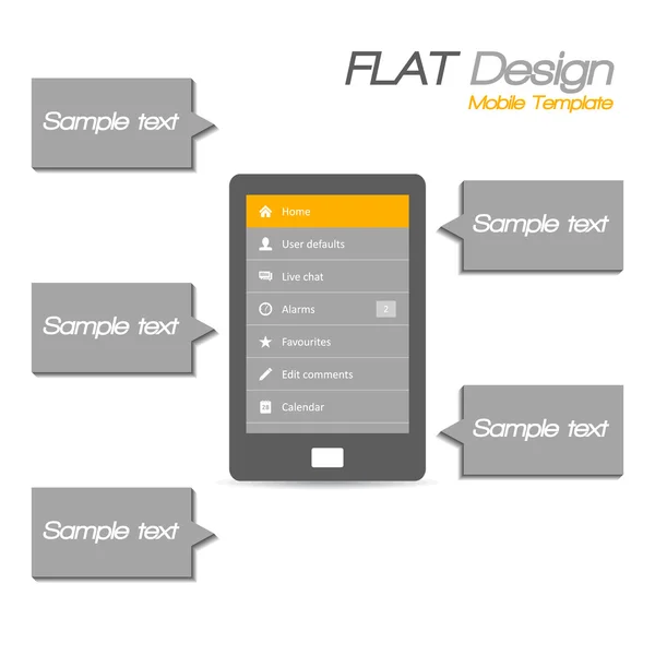 Comprimé design plat — Image vectorielle