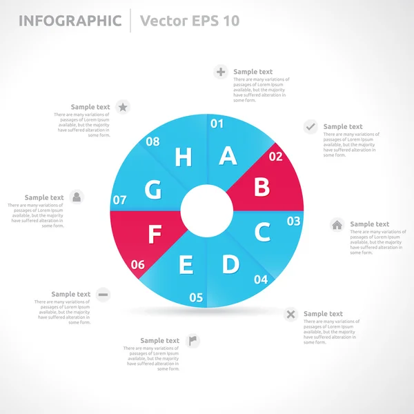 Infografía Plantilla de diseño — Vector de stock