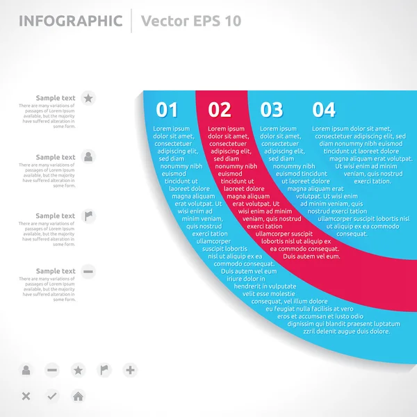 Mall för informationsgrafisk design — Stock vektor