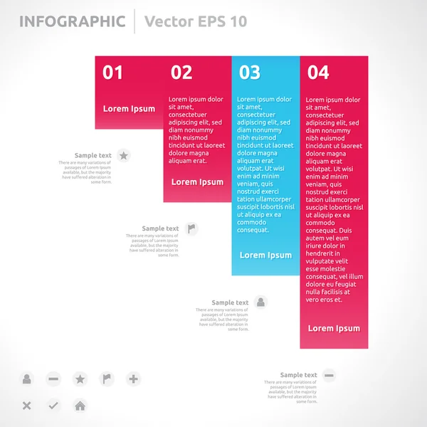 Mall för informationsgrafisk design — Stock vektor