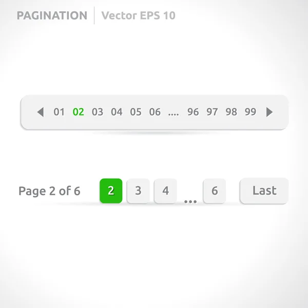 Barras de paginación — Archivo Imágenes Vectoriales