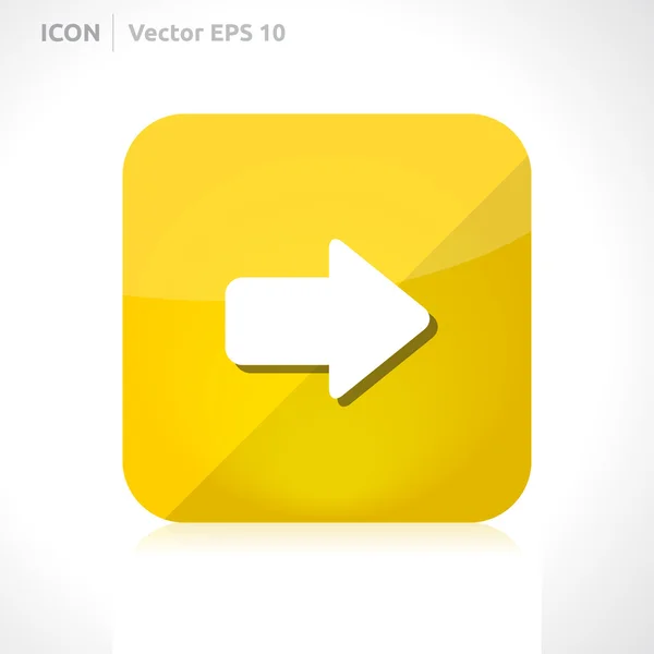 Flecha icono derecho — Vector de stock