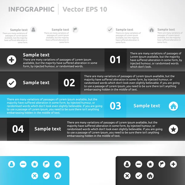 Modello infografico — Vettoriale Stock