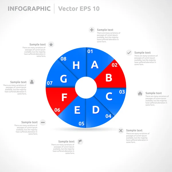 Modelo infográfico — Vetor de Stock