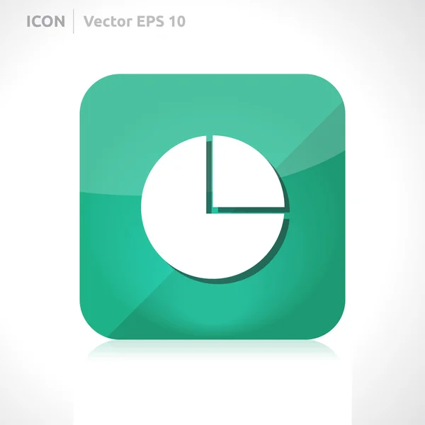 Pie diagrammet ikonen — Stock vektor