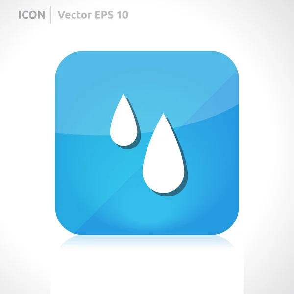 Regnet droppar ikonen — Stock vektor