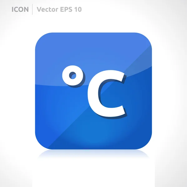 Icono de temperatura celsius — Vector de stock