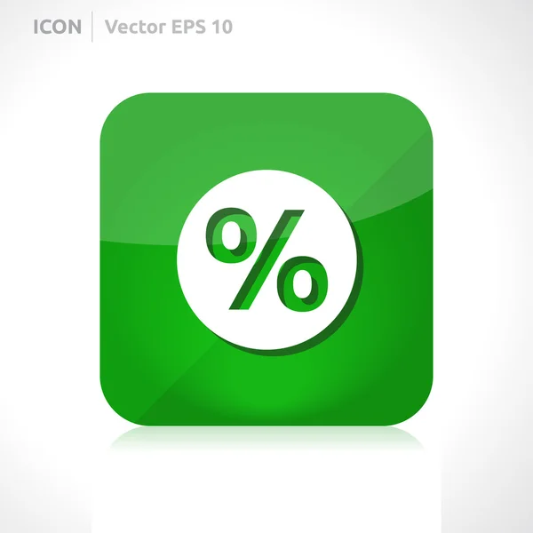 Koop percentage icon — Stockvector