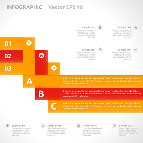 Modello infografico — Vettoriale Stock