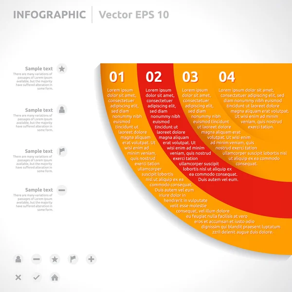 Modello infografico — Vettoriale Stock