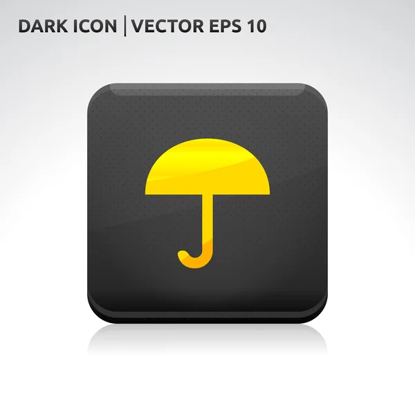 Umbrella icon gold — Stock Vector