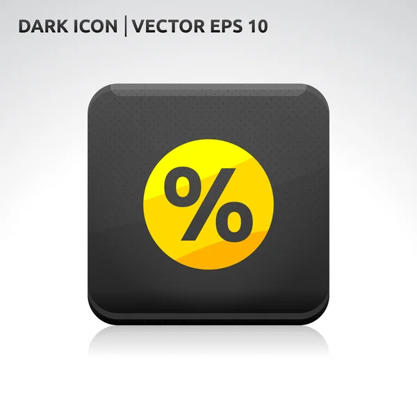 Sale percent icon gold — Stock Vector