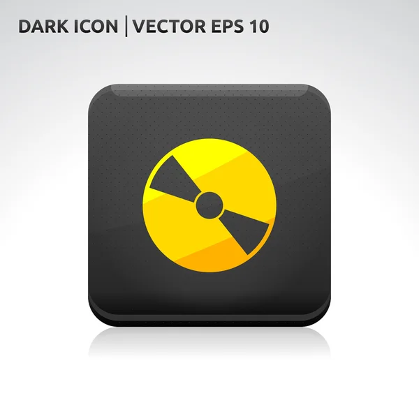 CD DVD icono de oro — Vector de stock