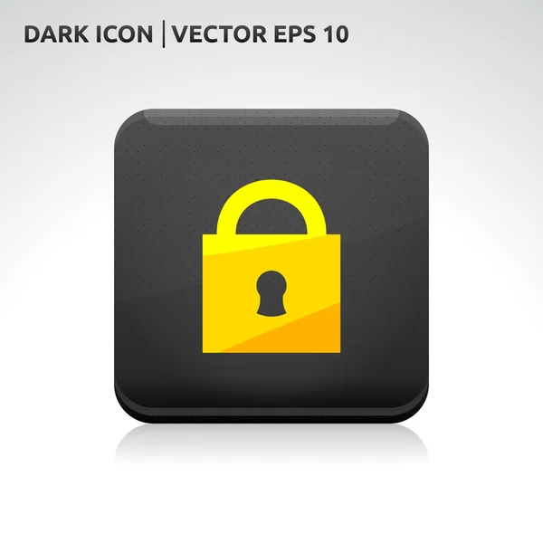 Lock icon gold — Stock Vector