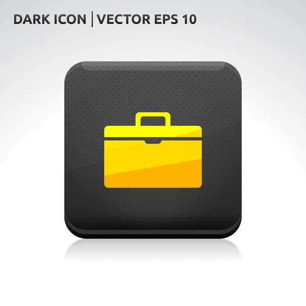 Icono de maleta oro — Vector de stock