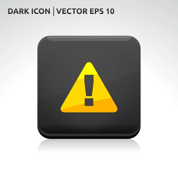 Warning icon gold — Stock Vector