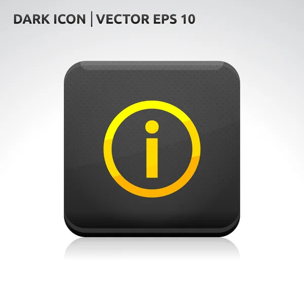 Info información icono oro — Vector de stock
