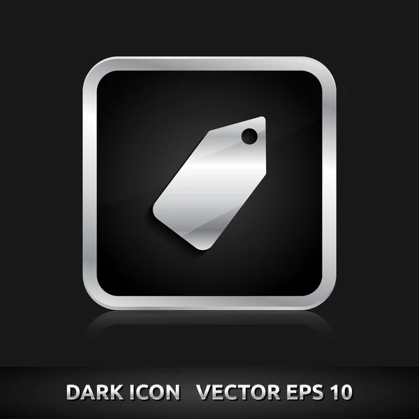 Sale label icon silver metal — Stock Vector