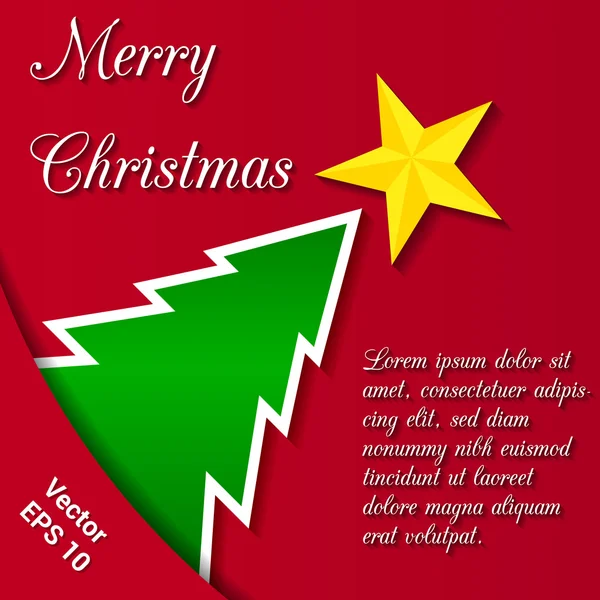 Merry Christmas postcard — Stock Vector