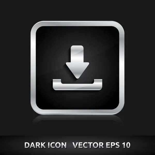 Descargar icono metal plateado — Vector de stock