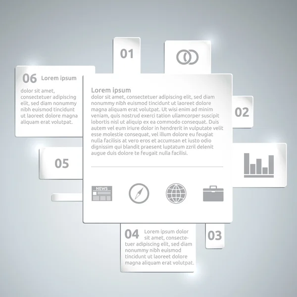 Modello di disegno della carta infografica — Vettoriale Stock