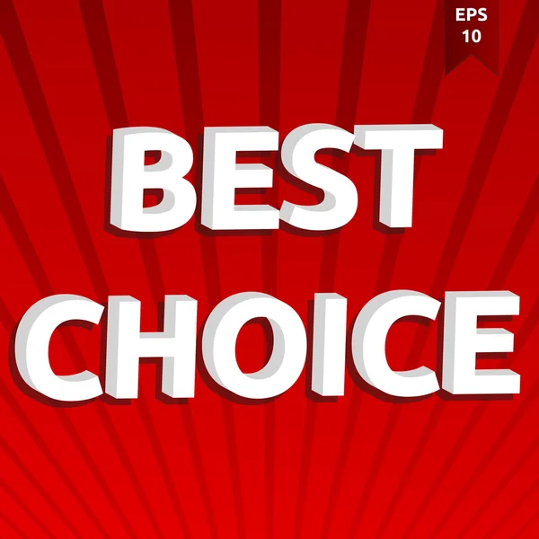 Best choice template — Stock Vector