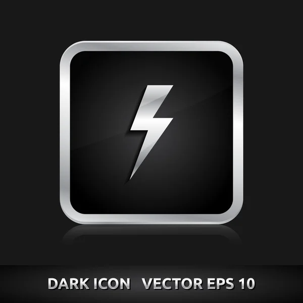 Luz parafuso flash ícone prata metal Vetor De Stock