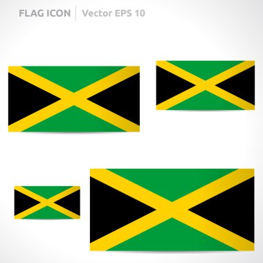 Jamaika bayrağını şablonu