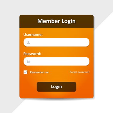 üye giriş şablonu