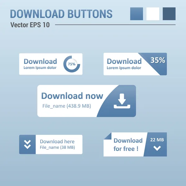 Downloaden van buttons — Stockvector