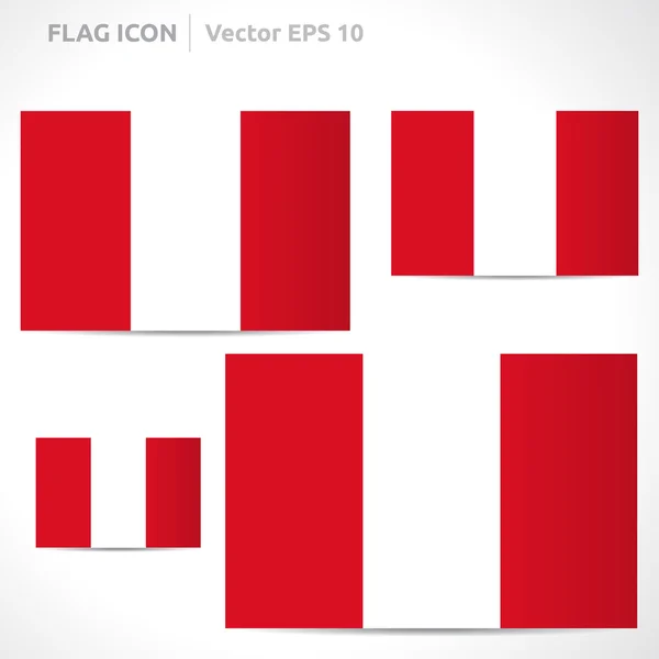 Modelo de bandeira do Peru — Vetor de Stock