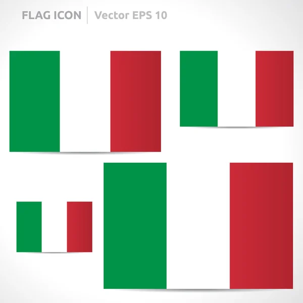 イタリアの旗のテンプレート — ストックベクタ