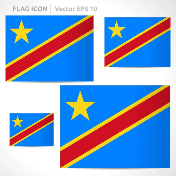 Democratic Republic of the Congo flag template — Stock Vector