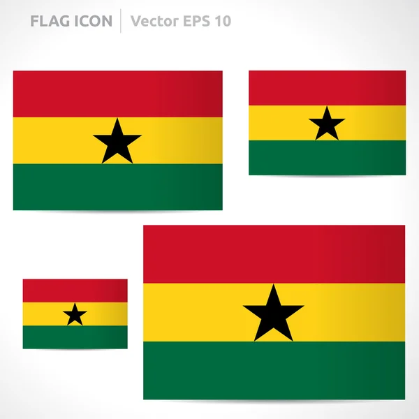 Ghana flag template — Stock Vector