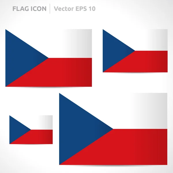 Modelo de bandera de República Checa — Vector de stock