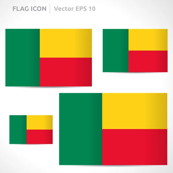 Benin vlag sjabloon — Stockvector