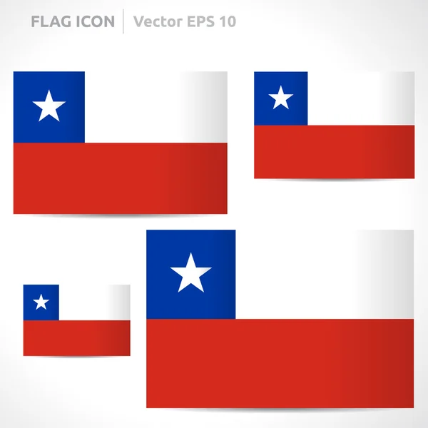 Modelo de bandeira do Chile —  Vetores de Stock