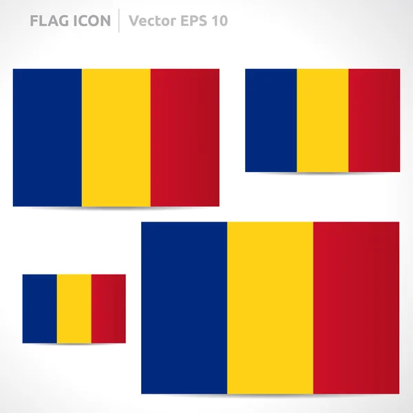 Rumänien flagga mall — Stock vektor