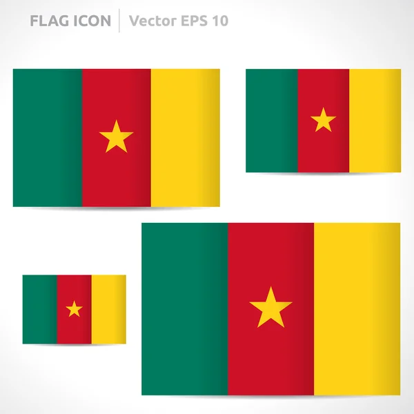 Cameroon flag template — Stock Vector